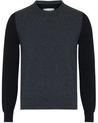 Maison Margiela - Two-tone Wool Pullover With Elbow Patches - Lyst