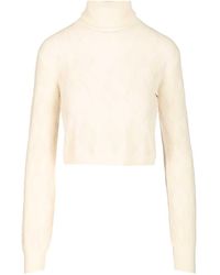 RETORI - Crop Top Knitwear White - Lyst