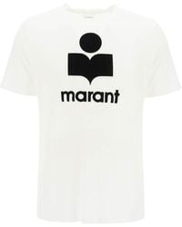 Isabel Marant - 'karman' Logo Linen T Shirt - Lyst