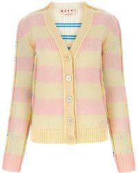 Marni - Embroidered Mohair Blend And Wool Blend Cardigan - Lyst