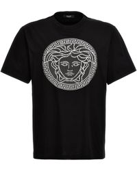 Versace - Logo Embroidery T-Shirt - Lyst