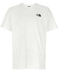 The North Face - Logo T Shirt Bianco/Nero-Uomo - Lyst