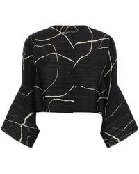 Pleats Please Issey Miyake - 'Pause' Cardigan - Lyst