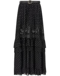 Self-Portrait - And Chiffon Lace Maxi' Skirt - Lyst