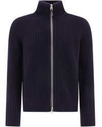 Tom Ford - Ribbed Zippered Sweater Knitwear Blu - Lyst