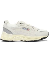 Autry - Hyperway Low Wom Suede/Mesh Wht/Silv Sneakers & Slip-On-Donna - Lyst