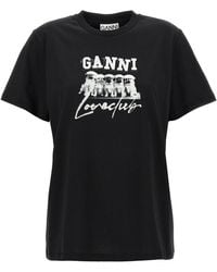 Ganni - Puppy Love T-shirt - Lyst