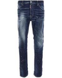 DSquared² - Slim Fit Distressed Denim Pants - Lyst