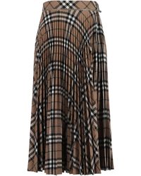 Burberry - Wool Skirt - Lyst