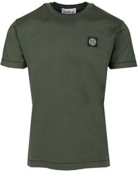 Stone Island - Short-Sleeved Cotton Jersey T-Shirt - Lyst