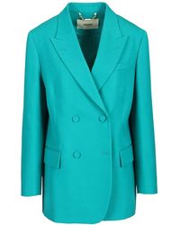 Fendi - Grain De Poudre Wool Blazer - Lyst