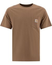 Carhartt - T-Shirts Marrone-Uomo - Lyst