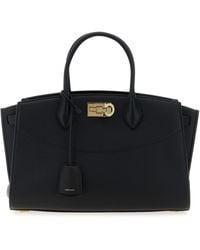 Ferragamo - New Studio Soft (L) Borse A Mano Nero-Donna - Lyst