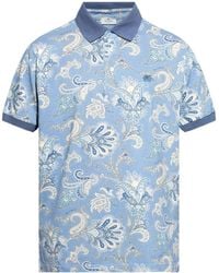 Etro - Cotton Polo Shirt With Decorative Pattern - Lyst