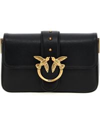 Pinko - Borsa A Spalla Mini Love Bag Slouchy Nero/Antique - Lyst