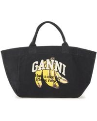 Ganni - Banana Print Xxl Tote Bag - Lyst