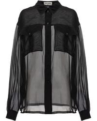 Saint Laurent - Silk Muslin Shirt - Lyst