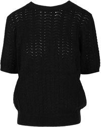 Lisa Yang - Cecelia Knitwear Nero-Donna - Lyst