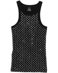 Pinko - Vest Top With Rhinestones And Studs - Lyst