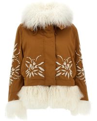 Ermanno Scervino - Fur Embroidery Parka Casual Jackets, Parka - Lyst