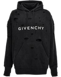Givenchy - Logo Hole Hoodie Sweatshirt - Lyst