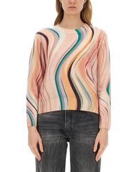 Paul Smith - Striped Knit Top - Lyst
