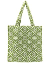 Tory Burch - Terry Shoulder Bag With All-Over T-Monogram Print - Lyst