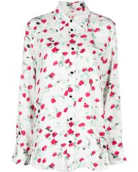 Marni - Floral Print Shirt With Logo Buttons - Lyst
