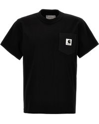 Sacai - X Carhartt Wip T Shirt Nero - Lyst