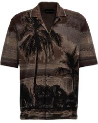 Roberto Collina - Jacquard Bowling Shirt Shirt, Blouse - Lyst