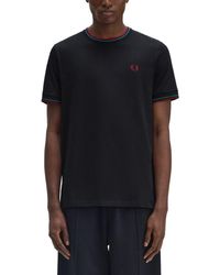 Fred Perry - Double Stripe T-Shirt-Uomo - Lyst