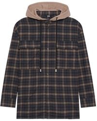 Gcds - Camicia A Quadri Con Cappuccio-Uomo - Lyst