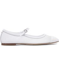 Aeyde - Uma Eyelet Ballerinas Bianco-Donna - Lyst