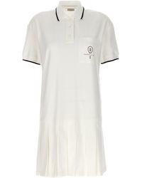 Brunello Cucinelli - Logo Polo Dress Abiti Bianco - Lyst