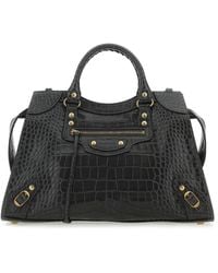 Balenciaga - Charcoal Leather Neo Classic City Handbag - Lyst
