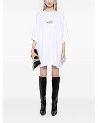【VETEMENTS】デスメタル ロゴ コットン ジャージー 長袖Tシャツ Cotton jersey logo print long T-shirt-コットンジャージーロゴ