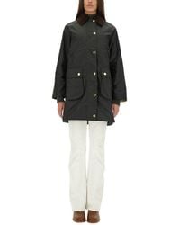 Barbour - Giacca Lunga Cerata "Beadnell"-Donna - Lyst