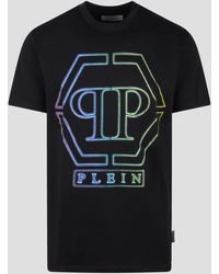 Philipp Plein - Embroidered Round Neck Ss Hexagon T-shirt - Lyst