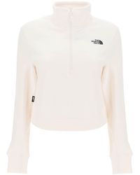 The North Face - Felpa Cropped In Pile Glacer - Lyst