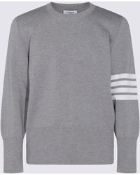 Thom Browne - Sweaters Blacks And Greys-Uomo - Lyst