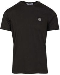 Stone Island - Classic Crew Neck Slim Fit T-Shirt Crafted - Lyst