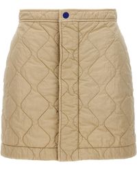 Burberry - Quilted Nylon Skirt Gonne Beige - Lyst