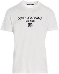 Dolce & Gabbana - 'DG Essential' T Shirt Bianco - Lyst