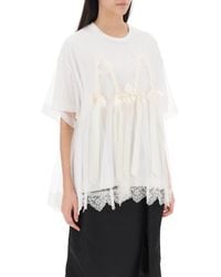 Simone Rocha - Tulle Top With Lace And Bows - Lyst