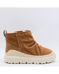 UGG - Camel Leather Boots - Lyst
