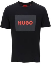 HUGO - Dulive T Shirt With Logo Box - Lyst