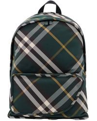 Burberry - Nylon Backpack With Check Print - Lyst