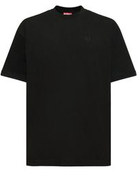 DIESEL - Cotton T-Shirt With Back Oval-D Logo - Lyst