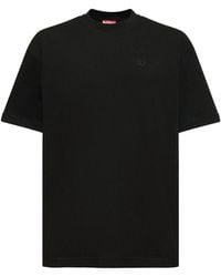 DIESEL - Cotton T-Shirt With Back Oval-D Logo - Lyst