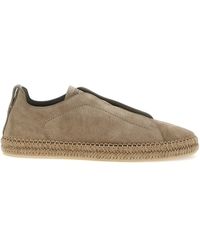 ZEGNA - Triple Stitch Flat Shoes - Lyst